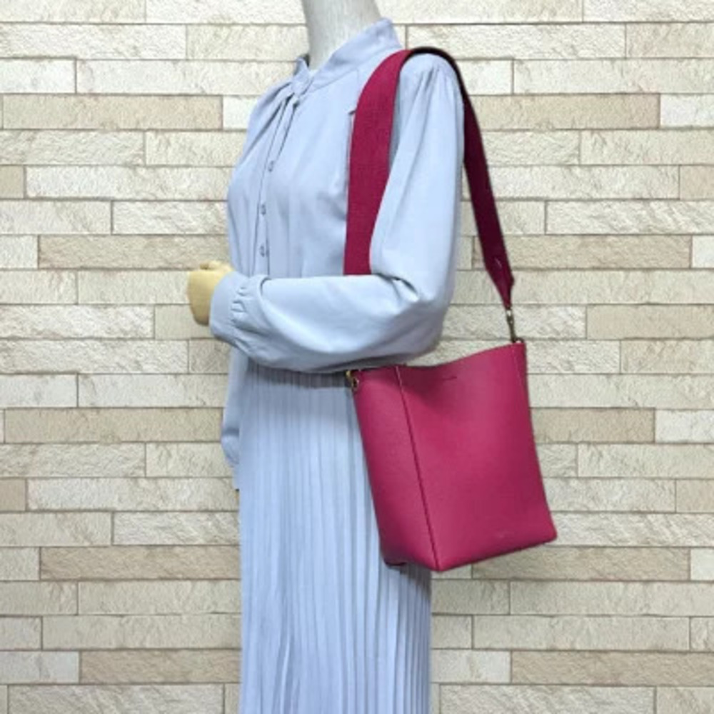 Celine Pink Bag Leather Shoulder Sangle Bucket